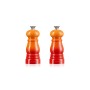 Salt and pepper grinder set 11cm orange