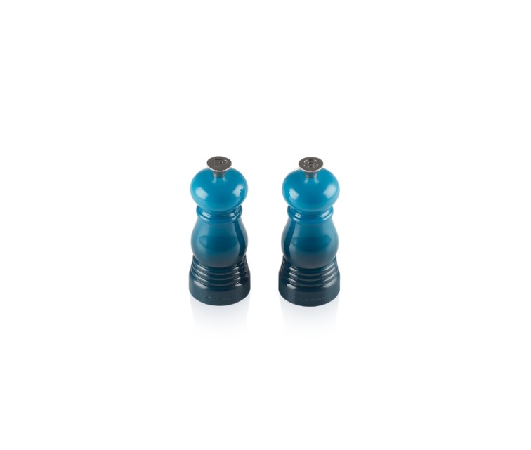 Salt and pepper grinder set 11cm blue