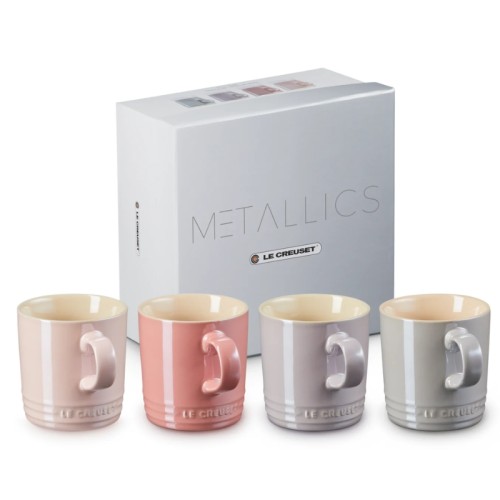 Le Creuset Cup set London 4 pcs. 350ml stoneware Prl Cp/rq/bp/mg Le Creuset Cup set London 4 pcs. 350ml stoneware Prl Cp/rq/bp/mg