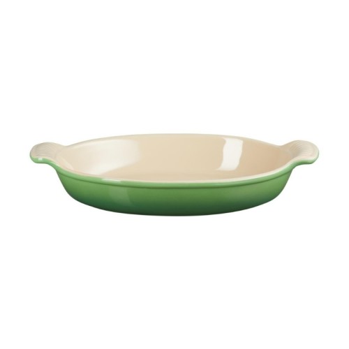 Le Creuset Cepamtrauks ovāls Heritage akmens masas 28cm / 1,6L bambusa zaļš Le Creuset Cepamtrauks ovāls Heritage akmens masas 28cm / 1,6L bambusa zaļš