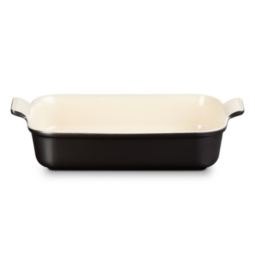 Le Creuset Cepamtrauks taisnstūra Heritage akmens masas 32x24cm / 4L melns Le Creuset Cepamtrauks taisnstūra Heritage akmens masas 32x24cm / 4L melns