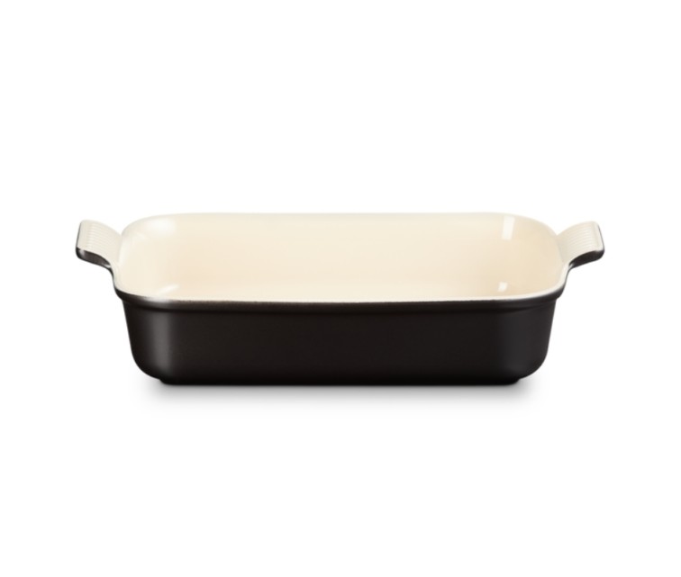 Le Creuset Rectangular Heritage Stoneware 32x24cm / 4L black