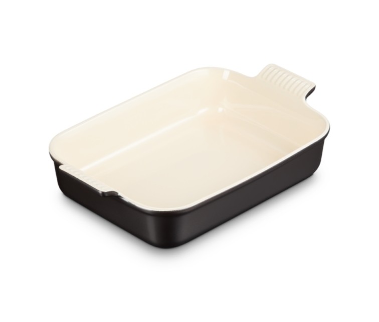 Le Creuset Rectangular Heritage Stoneware 32x24cm / 4L black