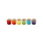 Cappuccino cups set of 6 stoneware 200ml in different colours