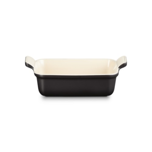 Le Creuset Cepamtrauks taisnstūra Heritage akmens masas 19x14cm / 1,1L melns Le Creuset Cepamtrauks taisnstūra Heritage akmens masas 19x14cm / 1,1L melns