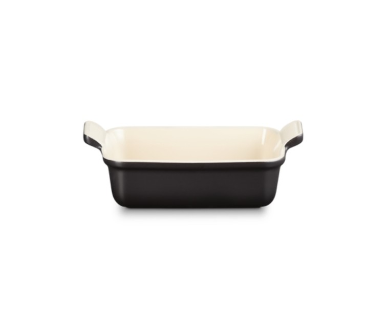 Le Creuset Cepamtrauks taisnstūra Heritage akmens masas 19x14cm / 1,1L melns