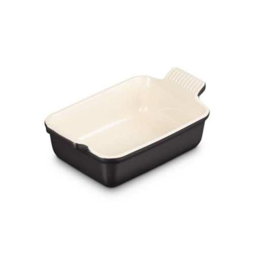 Le Creuset ristkülikukujuline pärandkeraamika 19x14cm / 1,1L must
