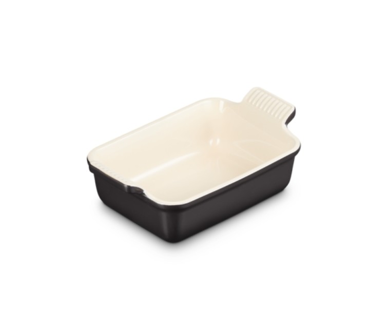 Le Creuset Rectangular Heritage Stoneware 19x14cm / 1,1L black