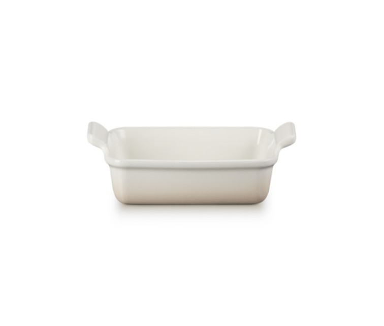 Le Creuset Rectangular Heritage Stoneware 19x14cm / 1,1L white