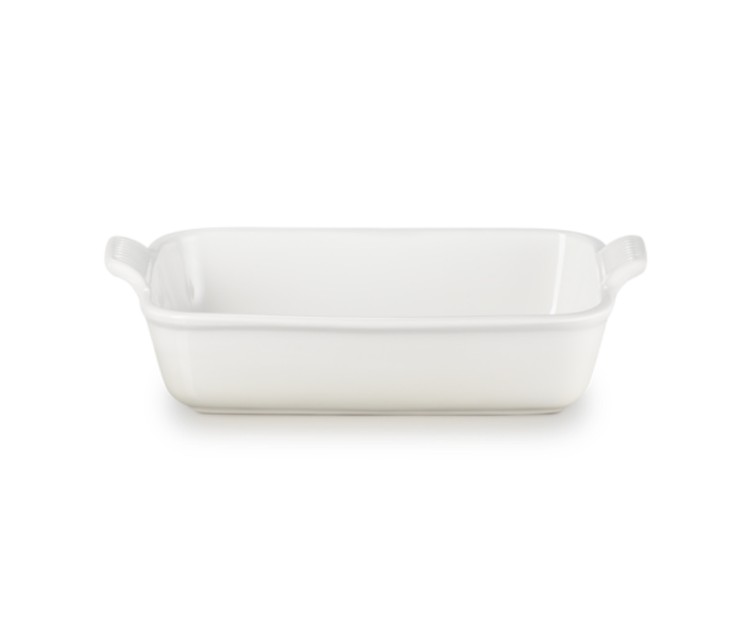 Le Creuset Cepamtrauks taisnstūra Heritage akmens masas 26x19cm / 2,4L balts