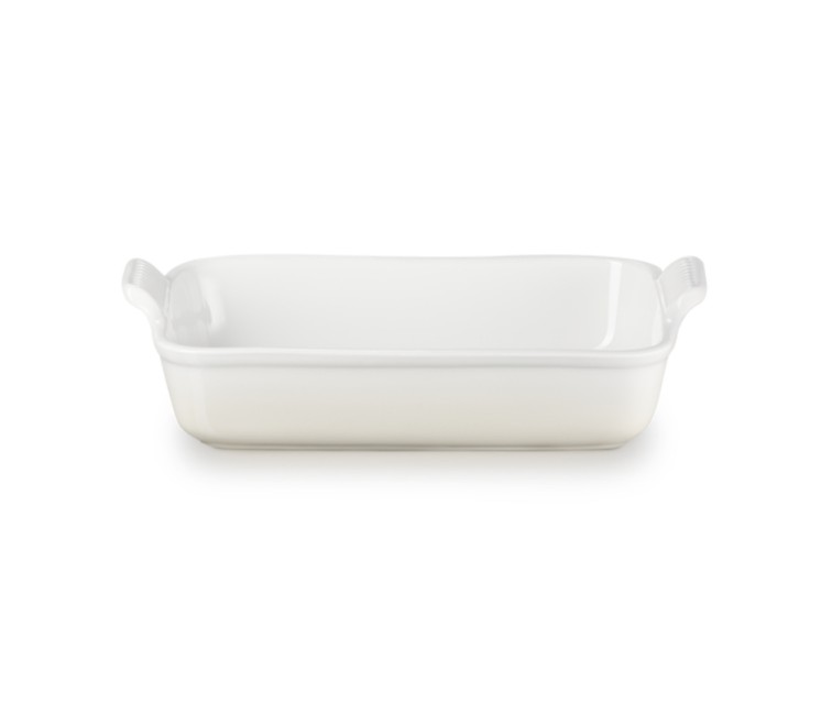 Le Creuset Cepamtrauks taisnstūra Heritage akmens masas 32x24cm / 4L balts