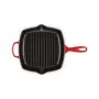 Le Creuset Чугунная сковорода-гриль квадратная 26x26 см красная