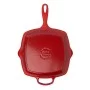 Le Creuset Чугунная сковорода-гриль квадратная 26x26 см красная