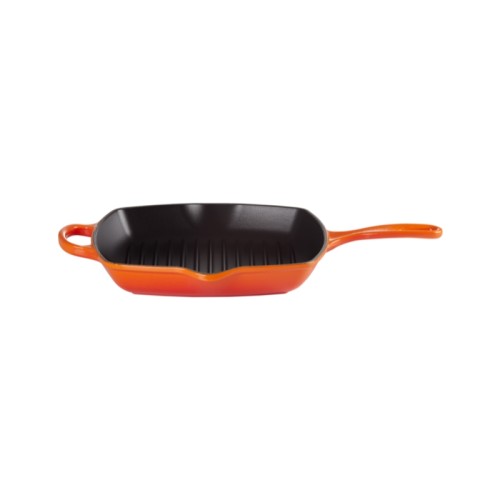 Le Creuset Čuguna grillpanna kvadrātveida 26x26cm oranža Le Creuset Čuguna grillpanna kvadrātveida 26x26cm oranža