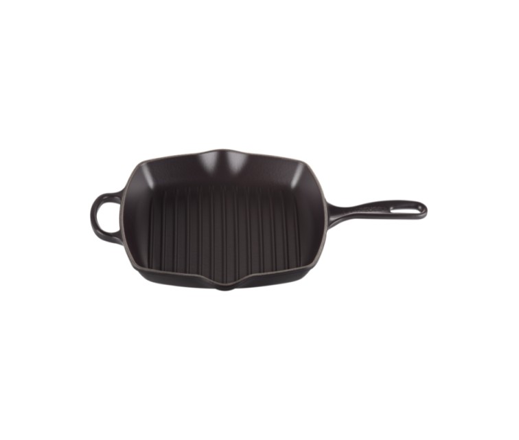 Cast iron grill pan square 26x26cm mat black