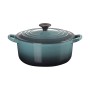 Cast iron round pot Ø20cm / 2,4L teal