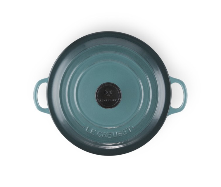 Cast iron round pot Ø20cm / 2,4L teal