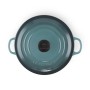 Cast iron round pot Ø20cm / 2,4L teal