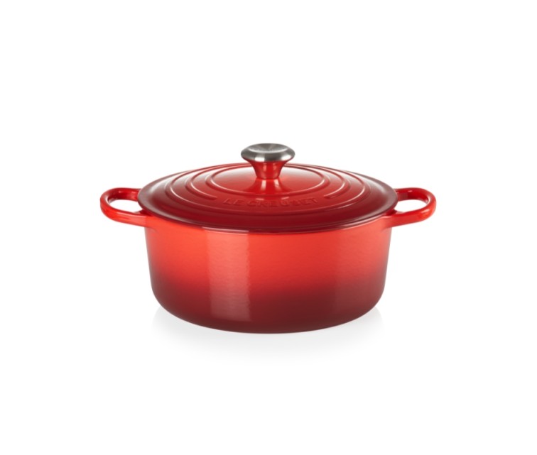 Cast iron pot round Ø24cm / 4,2L red