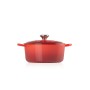Cast iron pot round Ø24cm / 4,2L red