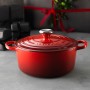 Cast iron pot round Ø24cm / 4,2L red