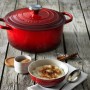 Cast iron pot round Ø24cm / 4,2L red