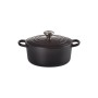 Cast iron kettle round Ø24cm / 4,2L mat black