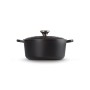 Cast iron kettle round Ø24cm / 4,2L mat black