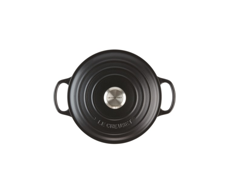 Cast iron kettle round Ø24cm / 4,2L mat black