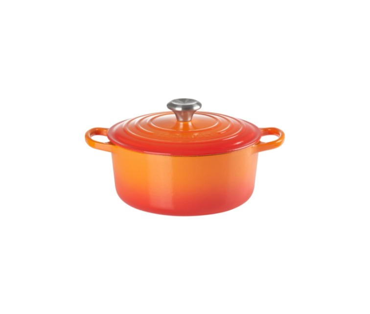 Cast iron round pot Ø24cm / 4,2L orange