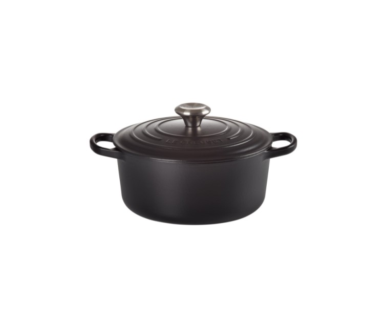 Cast iron pot round Ø26cm / 5,3L mat black