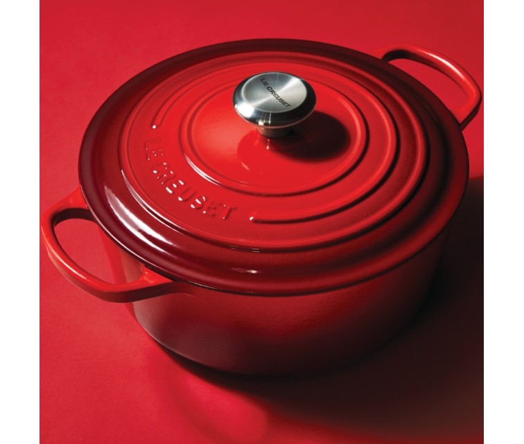 Cast iron pot round Ø26cm / 5,3L red