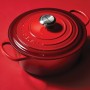 Cast iron pot round Ø26cm / 5,3L red