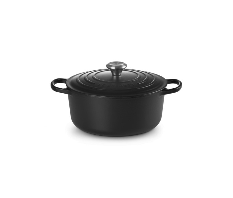 Malmpott ümmargune Ø34cm / 12L matt must