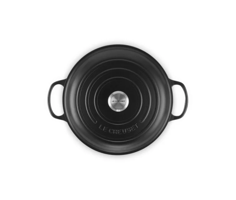 Le Creuset Čuguna katls sekls 30cm / 3,5L matēts melns Le Creuset Čuguna katls sekls 30cm / 3,5L matēts melns