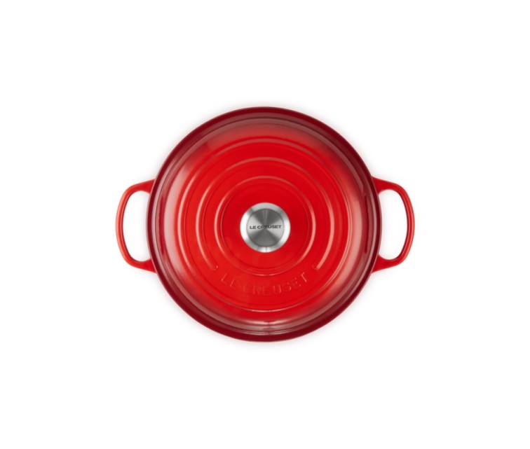 Cast iron shallow pot 30cm / 3,5L red
