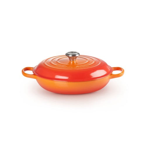 Le Creuset Čuguna katls sekls 30cm / 3,5L oranžs  Le Creuset Čuguna katls sekls 30cm / 3,5L oranžs