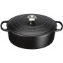 Cast iron pot oval 31cm / 6,3L mat black