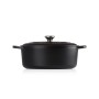 Cast iron pot oval 31cm / 6,3L mat black