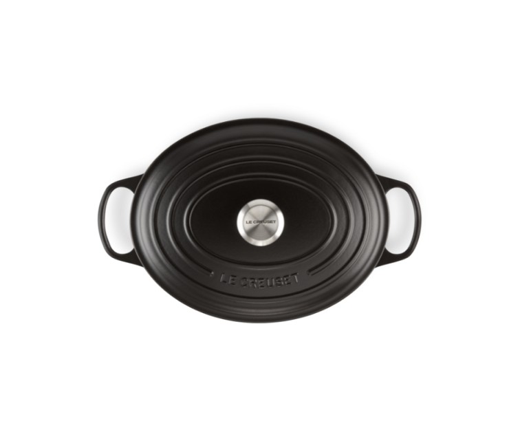 Cast iron pot oval 31cm / 6,3L mat black