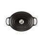 Cast iron pot oval 31cm / 6,3L mat black