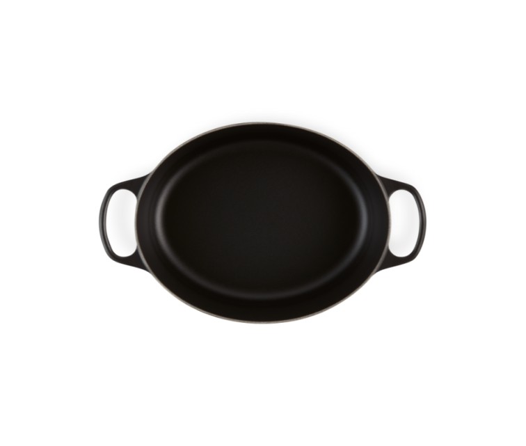 Cast iron pot oval 31cm / 6,3L mat black