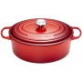 Cast iron pot oval 31cm / 6,3L red