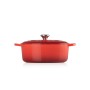 Cast iron pot oval 31cm / 6,3L red