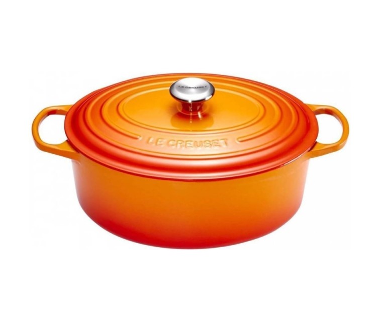 Cast iron pot oval 31cm / 6,3L orange