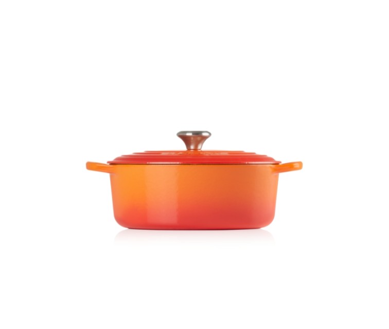 Cast iron pot oval 31cm / 6,3L orange