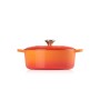 Cast iron pot oval 31cm / 6,3L orange