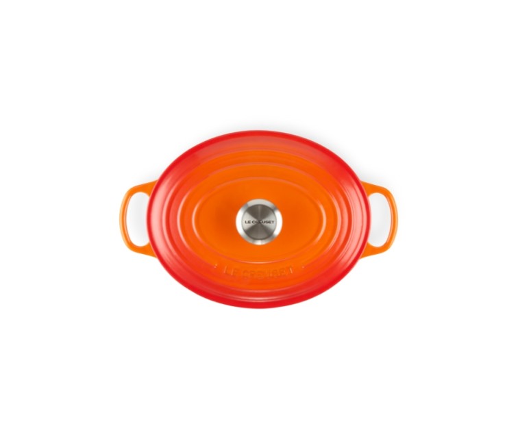 Cast iron pot oval 31cm / 6,3L orange