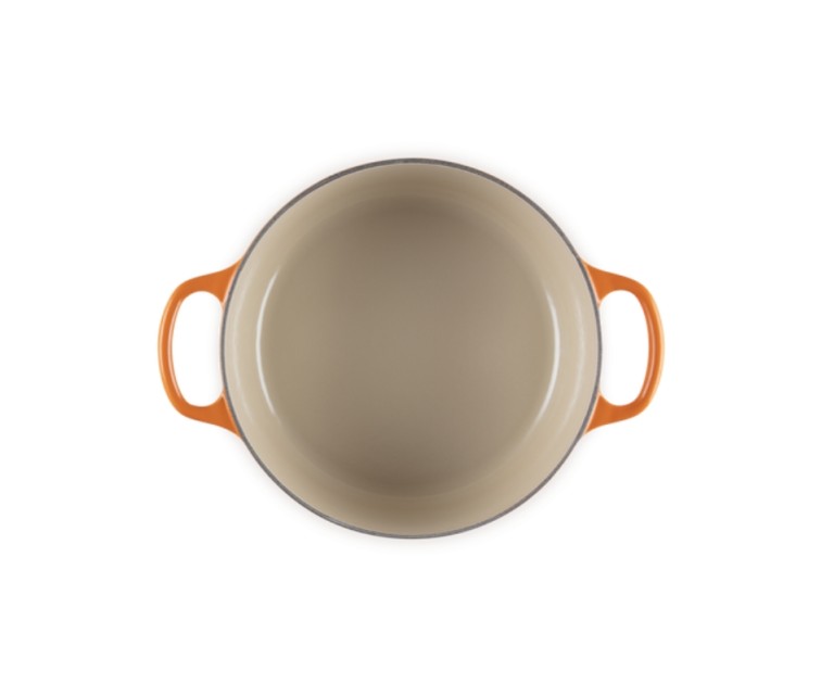 Чугунная кастрюля круглая Ø34 см / 12 л, оранжевая