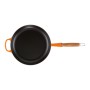 Cast iron pan with wooden handle Ø28cm orange